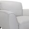 Armen Living Jedd Contemporary Chair in Genuine Dove Gray Leather with Brown Wood Legs LCJD1DV - alternate 7